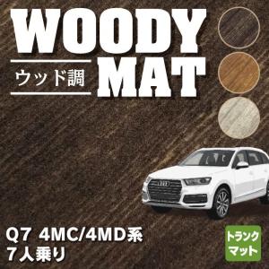 AUDI アウディ 新型 Q7 4MC系 4MD系 7人乗り トランクマット ラゲッジマット 車 マット ウッド調カーペット 木目 HOTFIELD 光触媒抗菌加工 送料無料｜carboyjapan