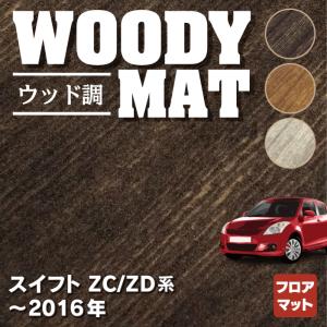 スズキ スイフト ZC系 ZD系 2010年9月~2016年12月モデル対応 フロアマットウッド調カーペット 木目 HOTFIELD 光触媒抗菌加工 送料無料｜carboyjapan