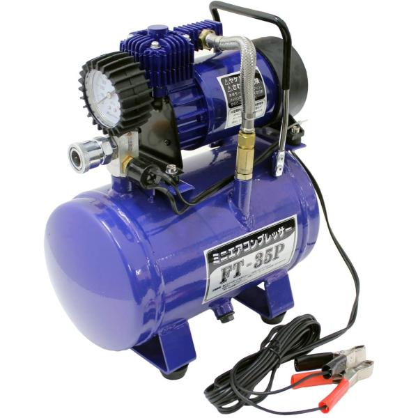 エアーコンプレッサー 小型 12v 車 バイク 自転車 最高圧力 800ｋPa 大自工業 FT35P