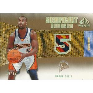 バロン デービス NBAカード 2007/08 SP Game Used Significant Numbers Patch 35枚限定！（16/35）/ Baron Davis｜cardfanatic