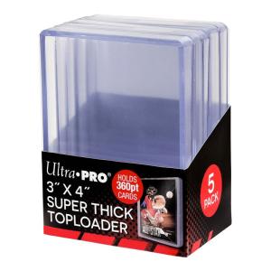ウルトラプロ Ultra Pro トップローダー 360PT 9.5mm厚 5枚入りパック (#85239 ) | 3" X 4" Super Thick 360PT Toploader｜cardfanatic