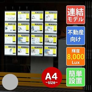 不動産専用LEDパネル 物件掲示用LEDライトパネル 8000Lux A4サイズ 4台
