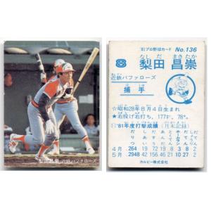 カルビープロ野球カード1981年近鉄バファローズNo.48梨田昌崇 カルビープロ野球カード1981年No.66近鉄バファローズ8梨田昌嵩