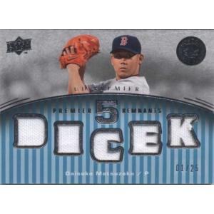 松坂大輔【ファーストナンバー】 2007 Upper Deck Premier Remnants DICE-K 5 Times Jersey Card 1/25 Daisuke Matsuzaka｜cardya2