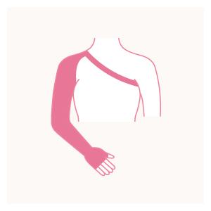 マキシススリーブ ミトン付スリーブ 圧迫力 クラス1 18-21mmHg (2.4