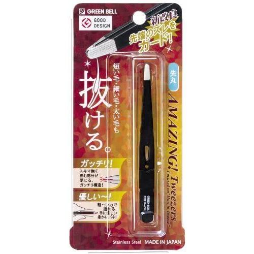 驚きの毛抜き　先丸タイプ　ブラック　GT-223　メール便　送料無料　