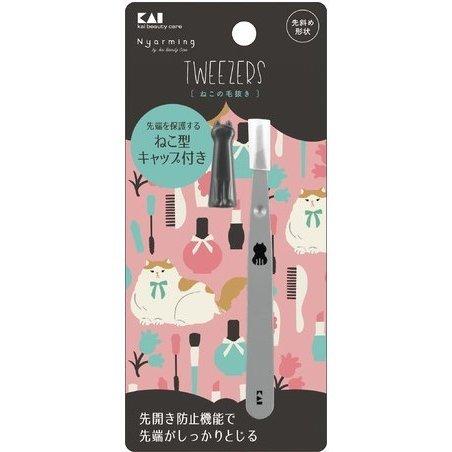 Nyarming　ねこの毛抜き　HC-2203　貝印　(　猫グッズ　猫好き　毛抜き　ツイーザー　眉毛...