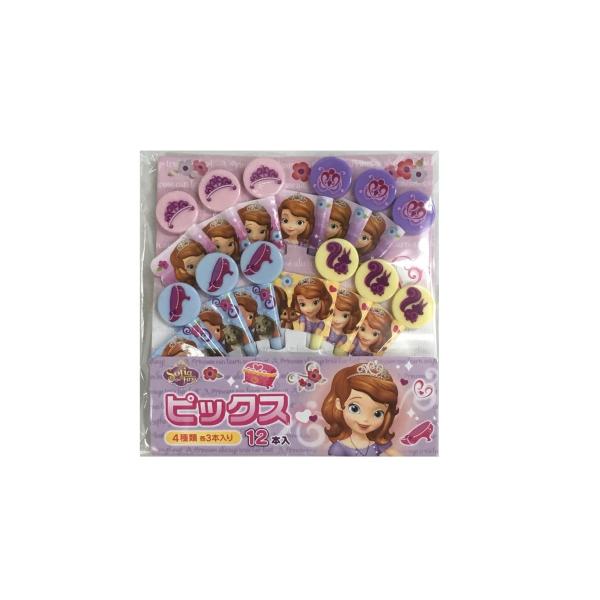 ランチピックス　ソフィア　１２本入　(　お弁当　ピック　キャラ弁　ディズニー　プリンセス　女の子　)...
