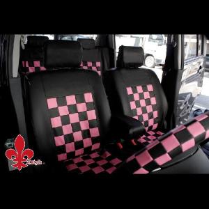 アルトラパン に 軽自動車汎用 ピンクマニアシートカバー ブラック＆ピンク 汎用シートカバー