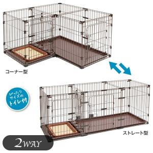ペティオ トイレのしつけができる ドッグルームサークル 2Way （小型犬用・中型犬用/サークル・ケージ/ゲージ） 同梱不可