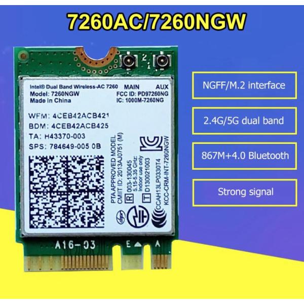 Intel Dual Band Wireless-AC 7260 7260NGW 無線LAN WiF...