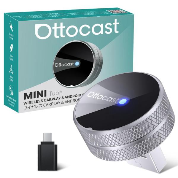 Ottocast Mini Tube 正規 オットキャスト ワイヤレス アダプター 2026新型 C...