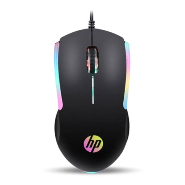 HP ゲーミングマウス m160 3ボタン 有線 LEDライト 左右対称 7色RGB ブラック