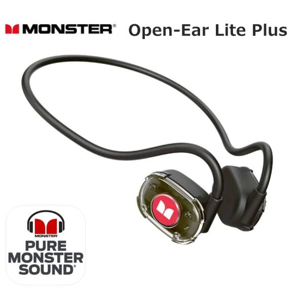 MONSTER ワイヤレスイヤホン Open Ear Lite plus オーペンイヤー型空気伝導 ...