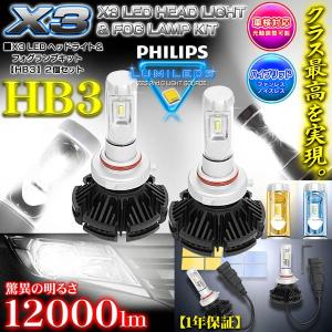 最新版/HB3/X3 PHILIPS 12000ルーメンLEDヘッドライトキット/1年保証