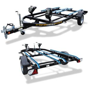TBW16DS　サントレックス　PWCトレーラー2台積み　最大積載量800kg　ブラックコート仕様　普通車8ナンバー　
