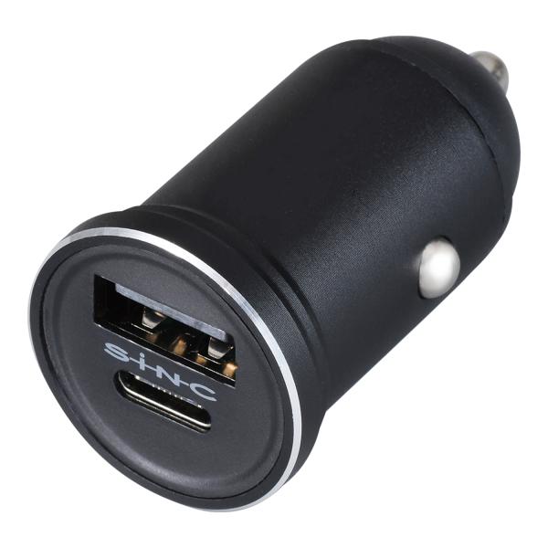 車用 シガーソケット 充電器 DCアルミパワープラグ PD C+A Type-A 5V MAX3A ...