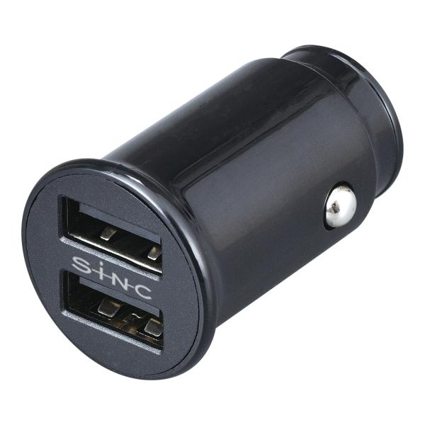 車用 シガーソケット 充電器 DCパワープラグ mini Ax2 Type-A 2ポート 5V 合計...