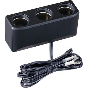 電源ソケット 3連 IMP078 シガー 電源 増設 3口 カー用品 セイワ(SEIWA) 　