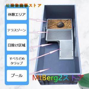 亀水槽 爬虫類 飼育ケース亀用水槽 カメ生息地...の詳細画像2