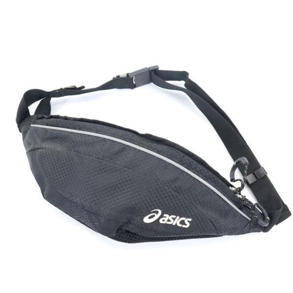 asics アシックス ボディバッグ ブラック系 ウエストポーチ メンズ 古着 中古