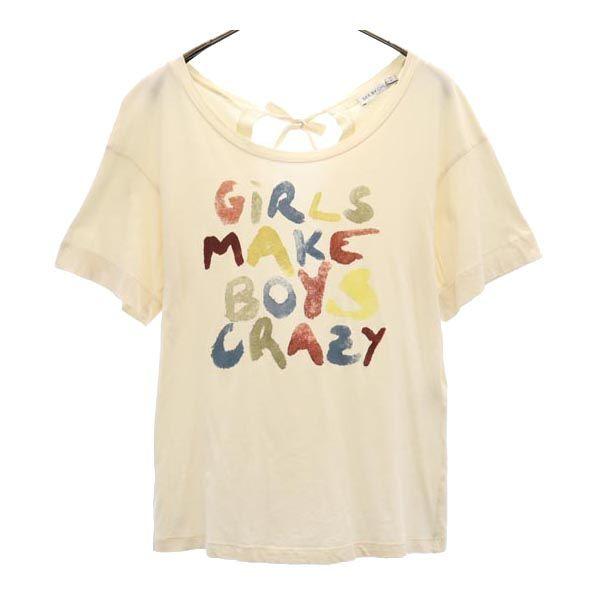 SEE BY CHLOE シーバイクロエ バックプリント 半袖 Tシャツ I 38 ベージュ系 レデ...