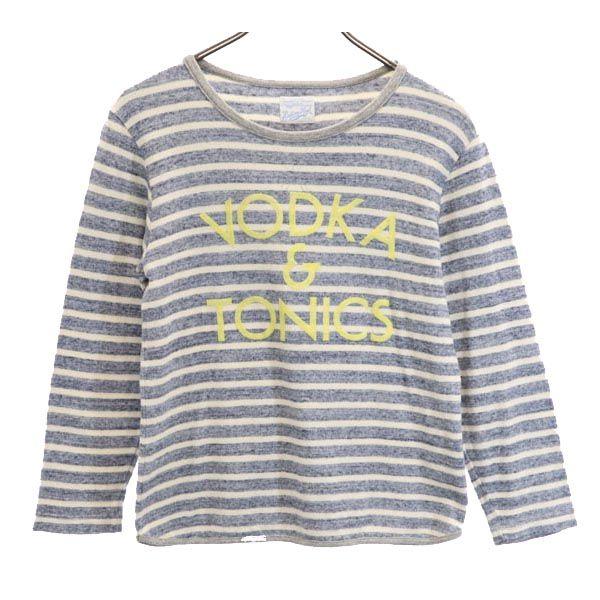 Riding High ライディングハイ 日本製 ボーダー 長袖 Tシャツ ブルー系 ロンT レディ...