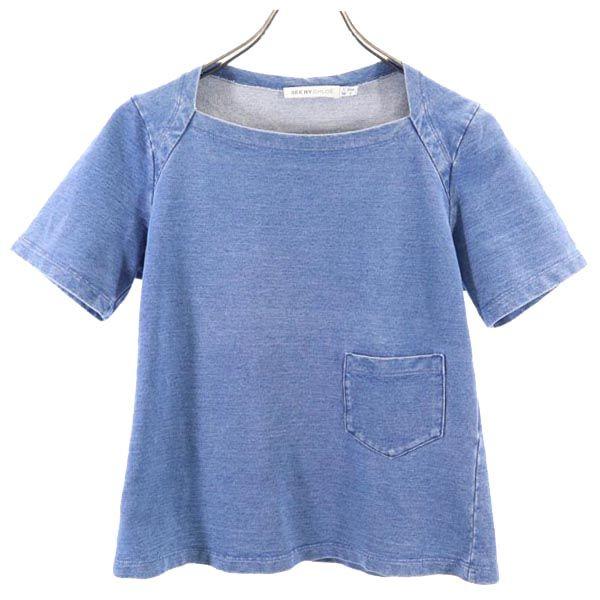SEE BY CHLOE シーバイクロエ 半袖 デニム Tシャツ 2 ストレッチ レディース 古着 ...
