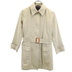 Paul Smith ポールスミス ブラック 日本製 ステンカラーコート 40 ベージュ BLACK ウエストベルト レディース 古着 中古