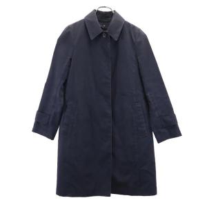 MACKINTOSH PHILOSOPHY マッキントッシュフィロソフィー 三陽商会 日本製 ライナー付き ステンカラーコート 36 ネイビー レディース 古着 中古