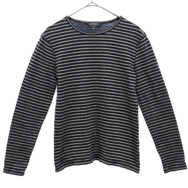 LAUREN RALPH LAUREN ローレンラルフローレン ボーダー柄 長袖 カットソー XS ...