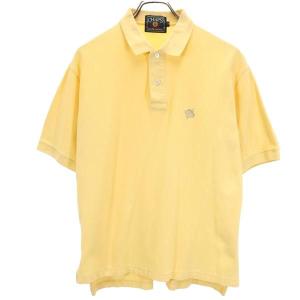 CHAPS チャップス 90s オールド 半袖 ポロシャツ M イエロー 鹿の子 メンズ 古着 中古