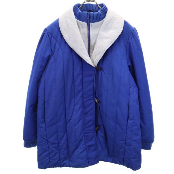 ヴィンテージ 80s ハーフジップ コート 18 2/1 ブルー系 VINTAGE メンズ 古着 中...