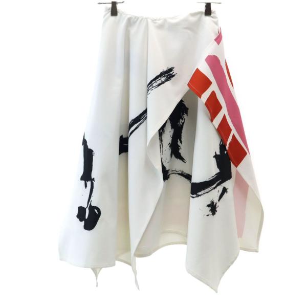 AMERI UNDRESSED アメリ ミディ丈 スカート S ホワイト系 バックボタン バックジッ...