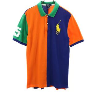 Polo by Ralph Lauren ポロバイラルフローレン ビッグポニー 半袖 ポロシャツ 170 鹿の子地 キッズ 古着 中古