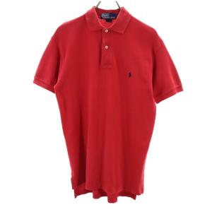 Polo by Ralph Lauren ポロバイラルフローレン 半袖 ポロシャツ S レッド ハーフボタン メンズ 古着 中古