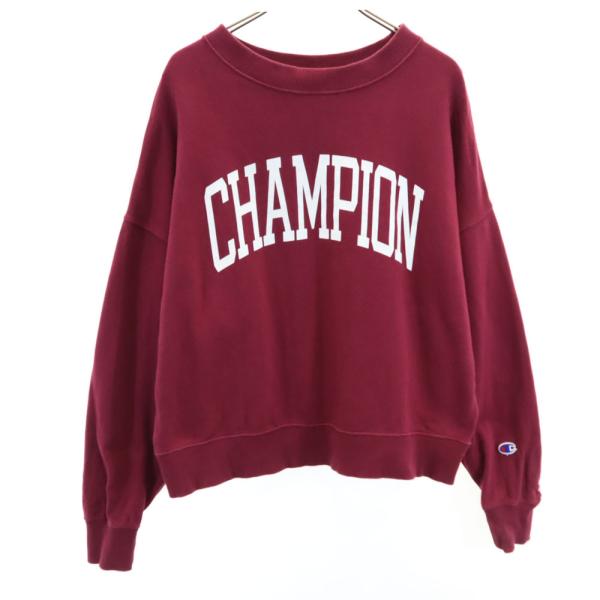 Champion チャンピオン CWSN014R 長袖 スウェット トレーナー M レッド系 レディ...