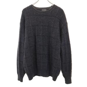 YVES SAINT LAURENT イヴサンローラン 90s 日本製 アルパカブレンド オールド 長袖 セーター LA ブラック系 ニット メンズ 古着 中古