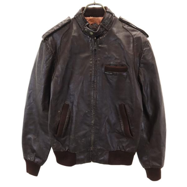 MEMBERS ONLY メンバーズオンリー 80s ヴィンテージ レザー シングルライダースジャケ...