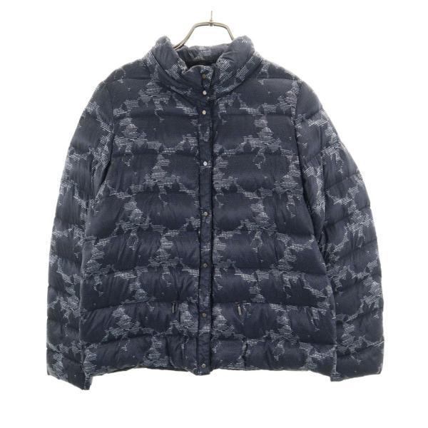 WEEKEND MaxMara ウィークエンドマックスマーラ 総柄 中綿ジャケット 40 ネイビー ...