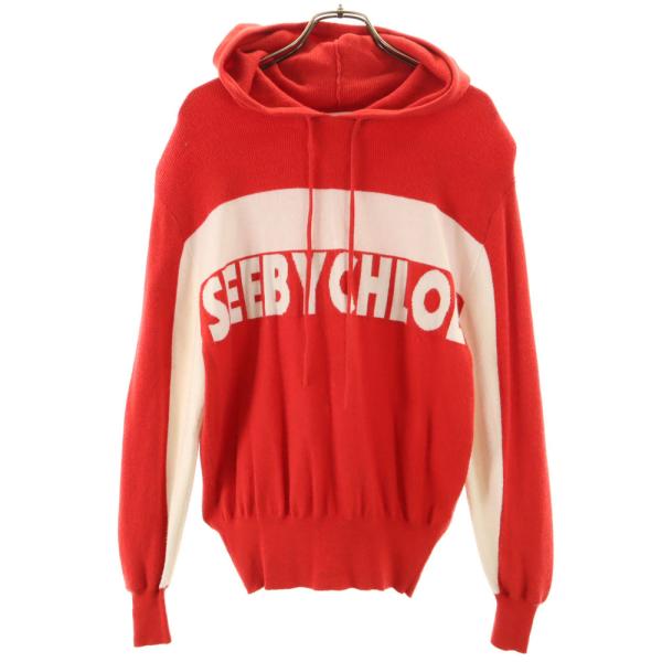 SEE BY CHLOE シーバイクロエ 長袖 ニット パーカー XS レッド系 レディース 古着 ...