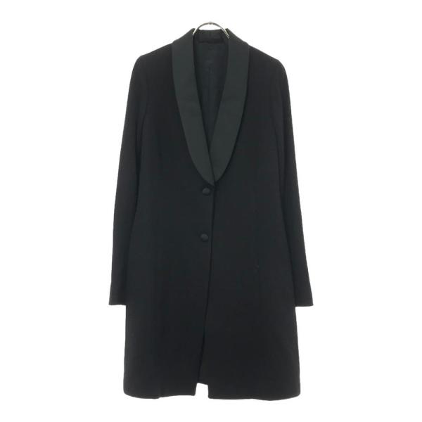 未使用 LARDINI ラルディーニ イタリア製 ウールブレンド チェスターコート 36 ブラック ...