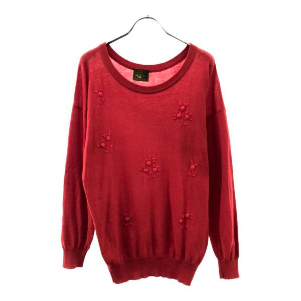 KENZO JUNGLE ケンゾージャングル 90s イタリア製 オールド 花刺繍 長袖 セーター ...