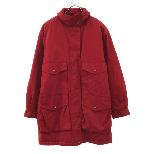 LANDS' END ランズエンド 90s オールド 中綿ジャケット S レッド チェック柄裏地付き...