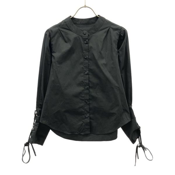 AMERI UNDRESSED アメリ 長袖 ノーカラーシャツ F ブラック ブラウス レディース ...