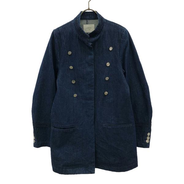 未使用 AMERI UNDRESSED アメリ スタンドカラー デニムジャケット F タグ付き レデ...