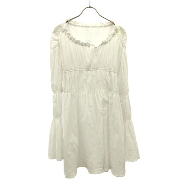 AMERI UNDRESSED アメリ 長袖 パフスリーブ チュニック F ホワイト ブラウス レデ...