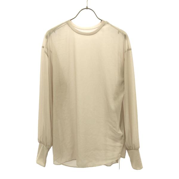 未使用 AMERI UNDRESSED アメリ 長袖 シースルー カットソー M グレージュ レディ...