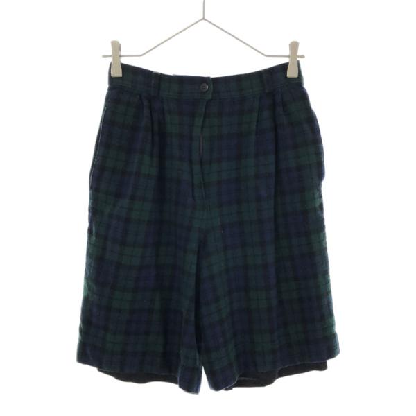 PENDLETON ペンドルトン 70s USA製 ウール チェック キュロットパンツ グリーン×ネ...