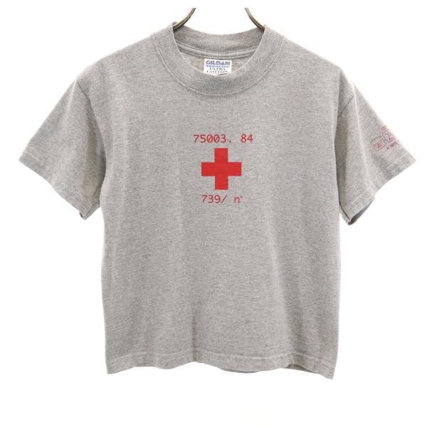 GILDAN ギルダン 半袖 Tシャツ S グレー レディース 古着 中古